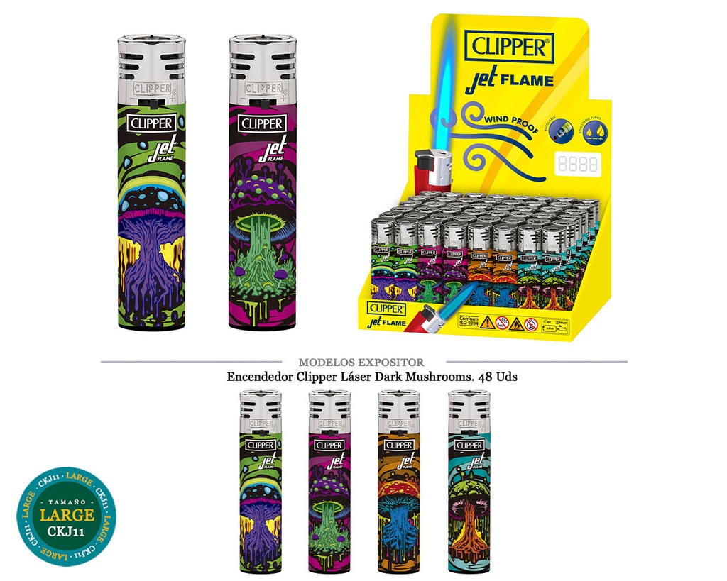 ENCD. CLIPPER LASER DARK MUSHROOMS 48 UDS