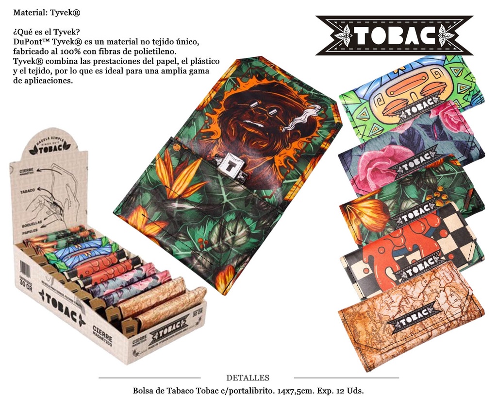 BOLSA TABACO TOBAC COLOR-1 14X7,5CM 10 UDS