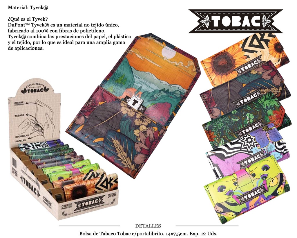 BOLSA TABACO TOBAC COLOR-2 14X7,5CM 10 UDS