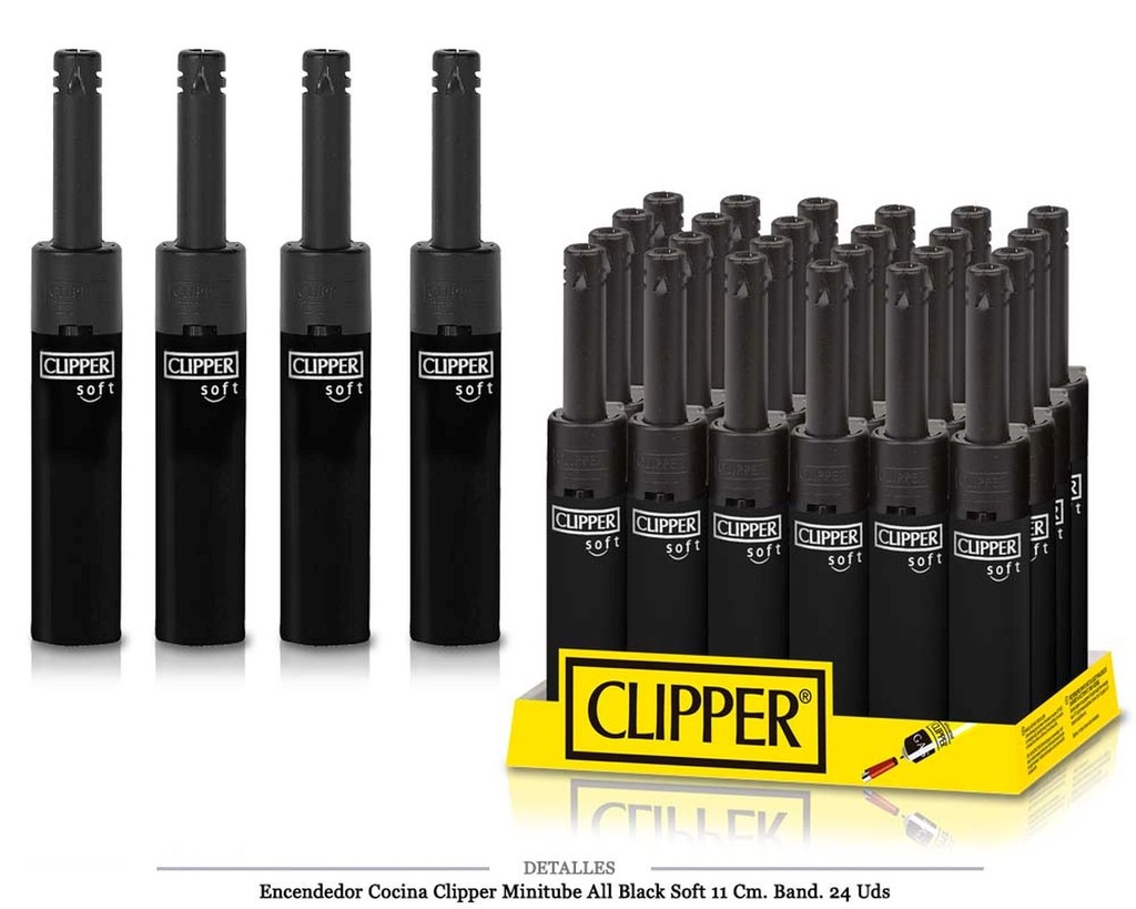 ENCD. CLIPPER COCINA MINITUBE SOFT BLACK 24 UDS