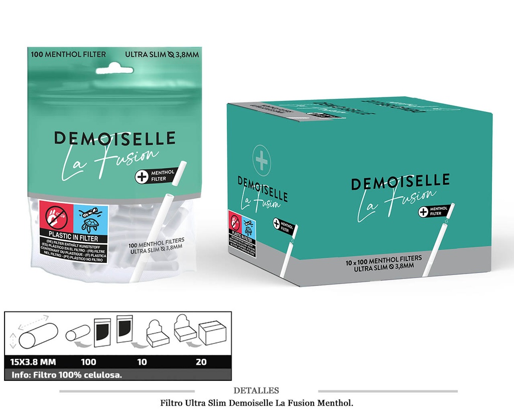 FILTRO DEMOISELLE LA FUSION ULTRA SLIM 3,8MM 10X100 UDS