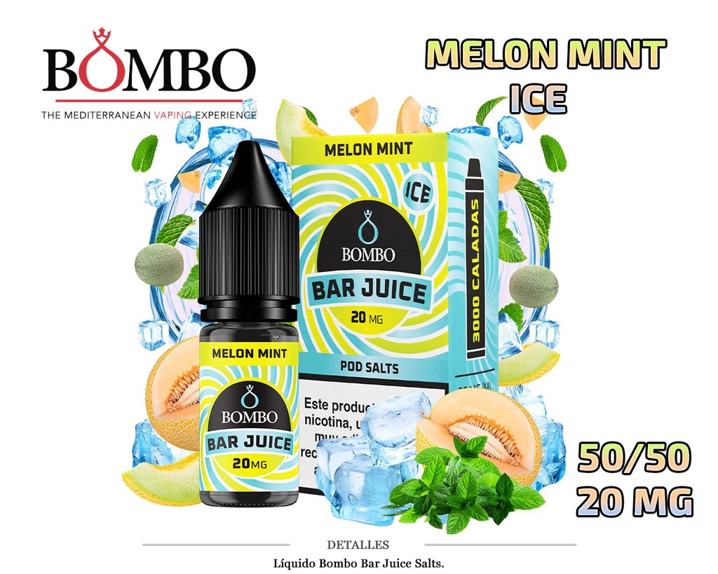 E-LIQUID BOMBO MELON MINT ICE 20MG 10ML