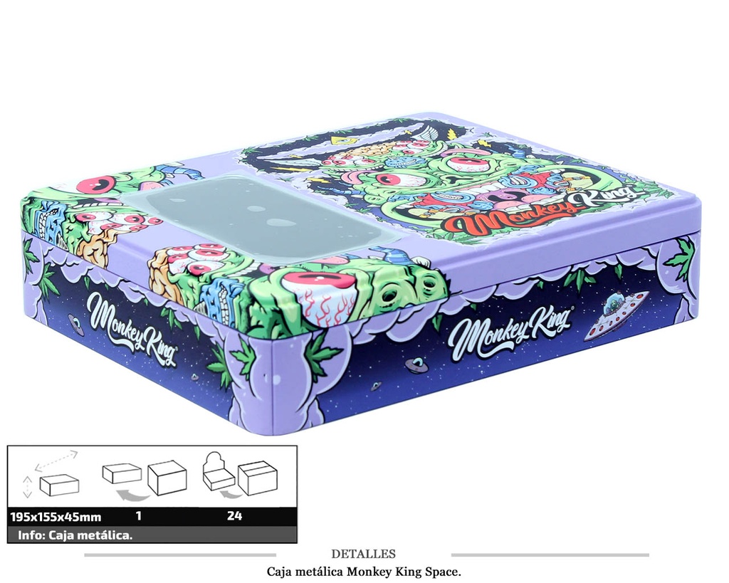 CAJA METALICA MONKEY KING SPACE 195X155X45MM 1 UD