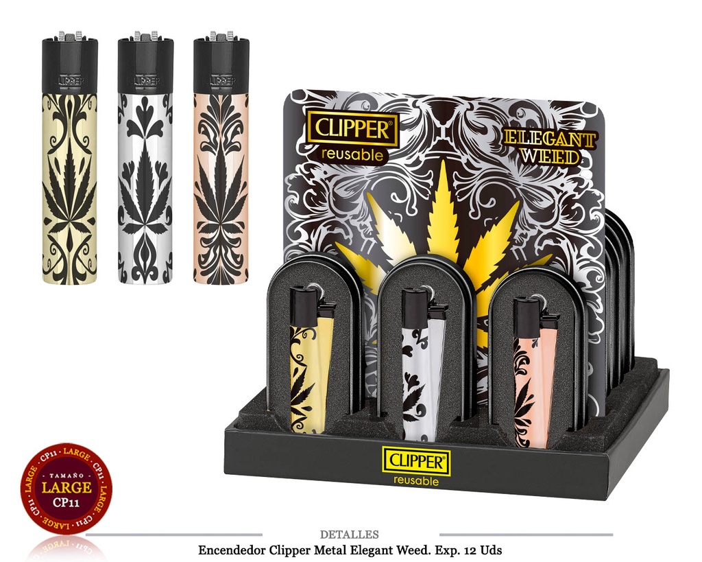 ENCD. CLIPPER METAL ELEGANT WEED 12 UDS