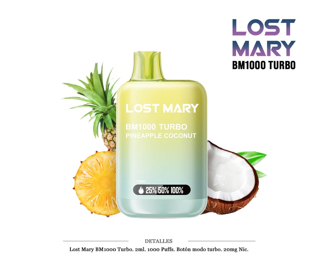 POD DES. LOST MARY BM1000 PINEAPPLE COCONUT 20MG 2ML
