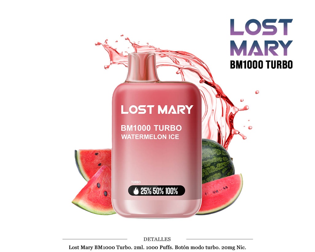 POD DES. LOST MARY BM1000 WATERMELON ICE 20MG 2ML