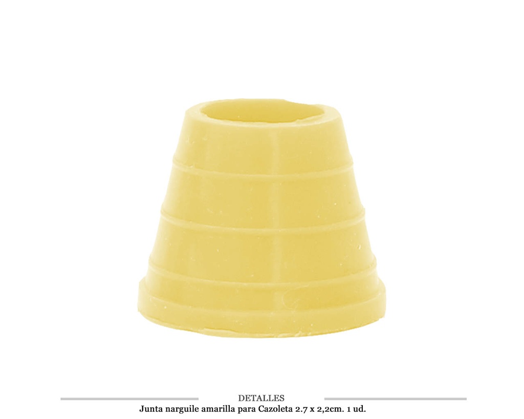 GOMA CAZOLETA AMARILLA 2,7X2,2 CM APROX 1 UD