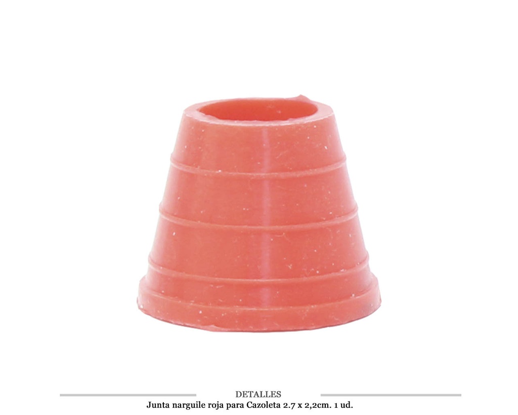 GOMA CAZOLETA ROJA 2,7X2,2 CM APROX 1 UD