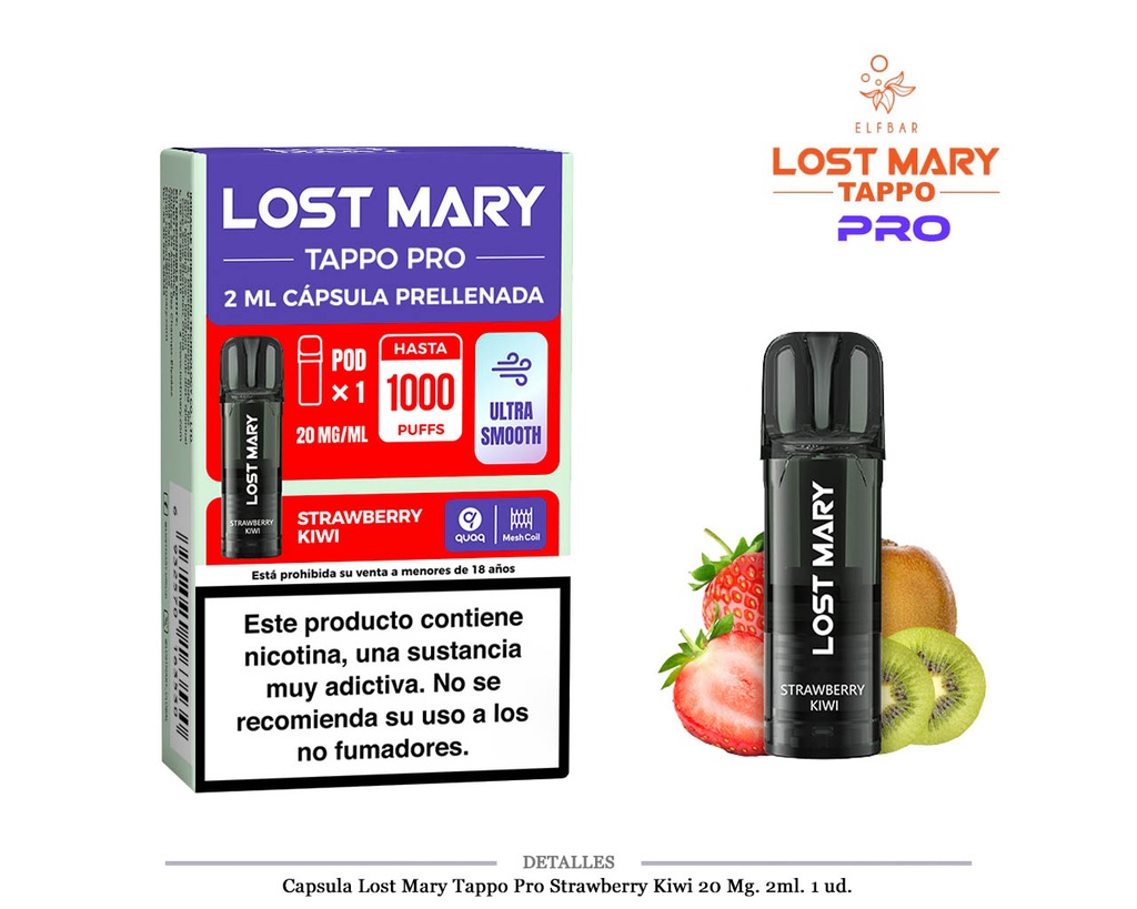 CAPSULA LOST MARY TAPPO PRO STRAWBERRY KIWI 1 UD 20MG 2ML