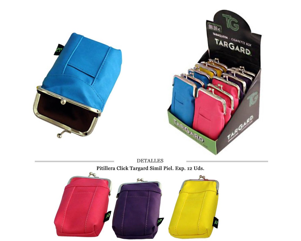 PITILLERA CLICK TAR-GARD SIMIL PIEL 8,5X14,5X3CM 12 UDS