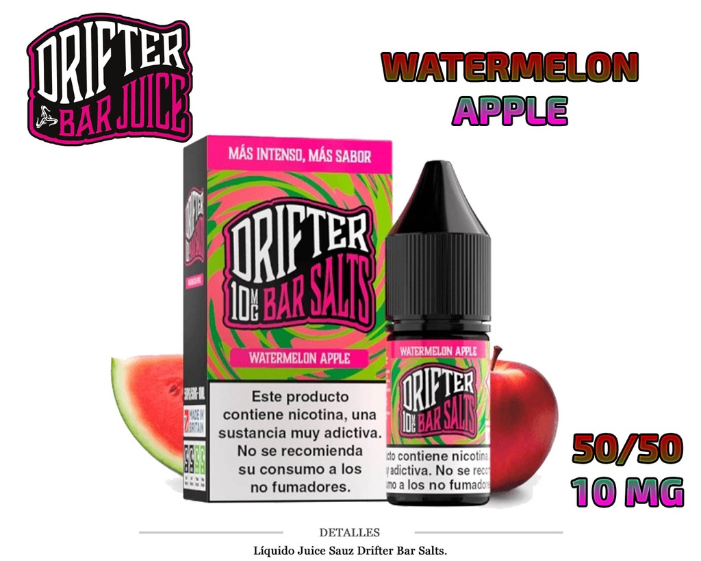 E-LIQUID DRIFTER SALT WATERMELON APPLE 10MG 10ML