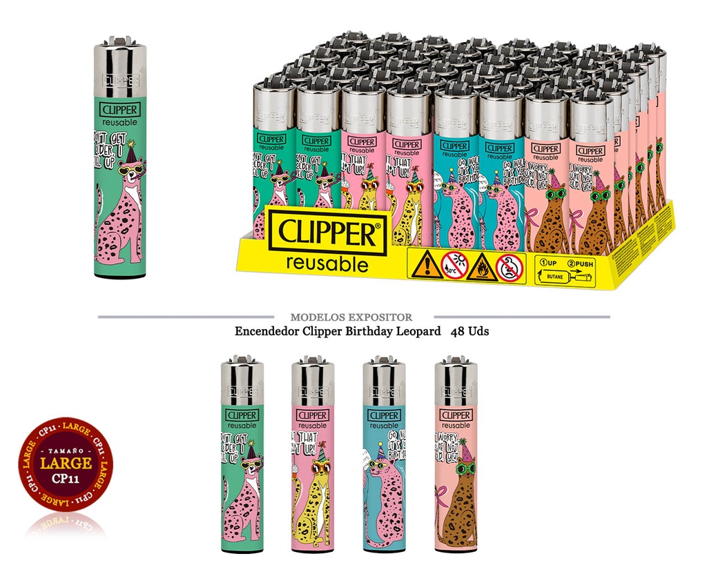 ENCD. CLIPPER BIRTHDAY LEOPARD 48 UDS