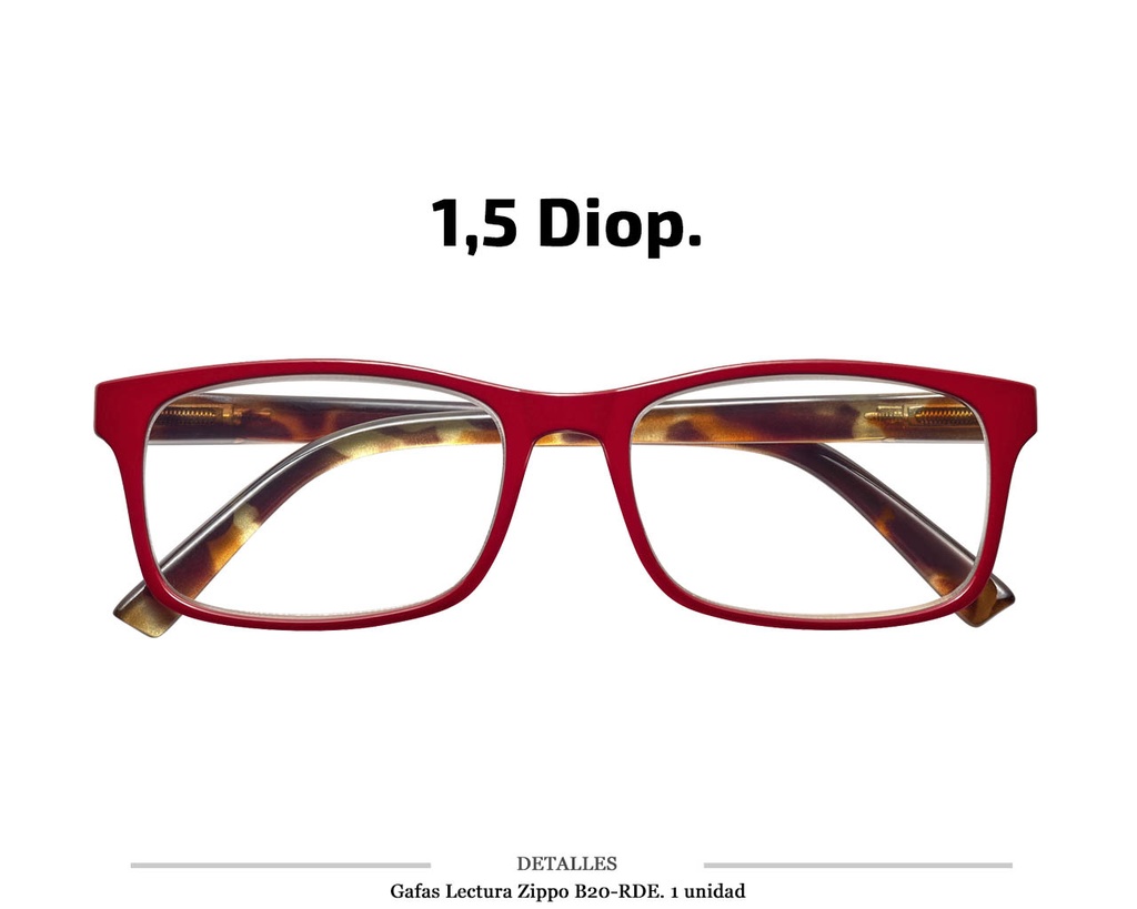 GAFAS LECTURA ZIPPO B20 RDE 1,5 DIOP 1 UD