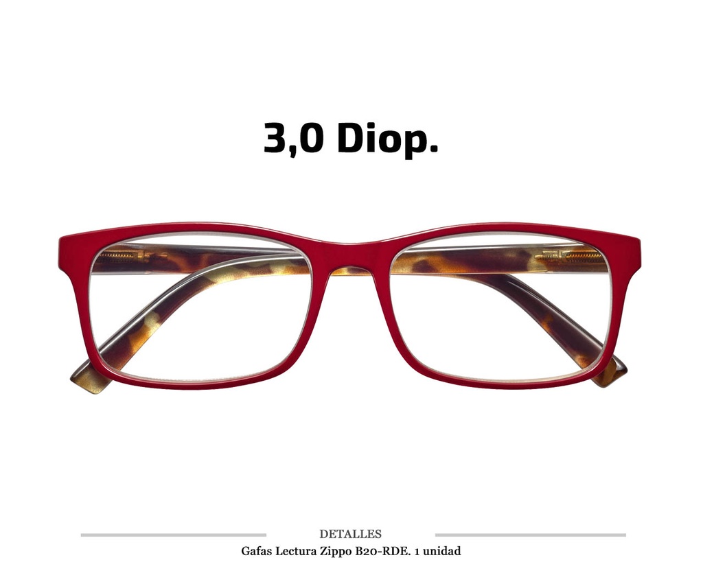 GAFAS LECTURA ZIPPO B20 RDE 3,0 DIOP 1 UD