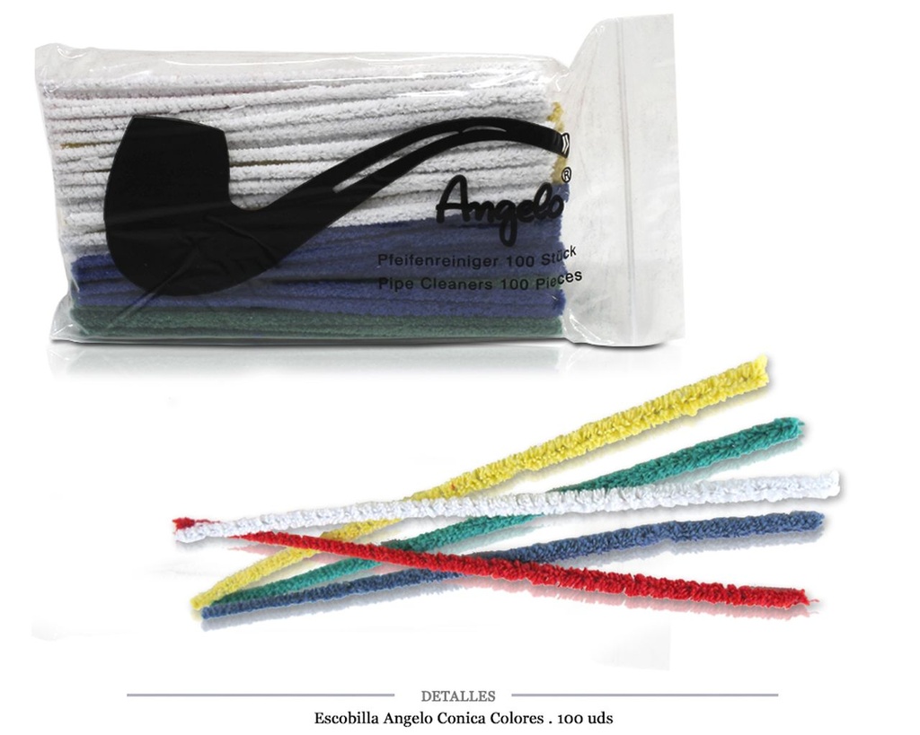 ESCOBILLA ANGELO CONICA COLORES 100 UDS