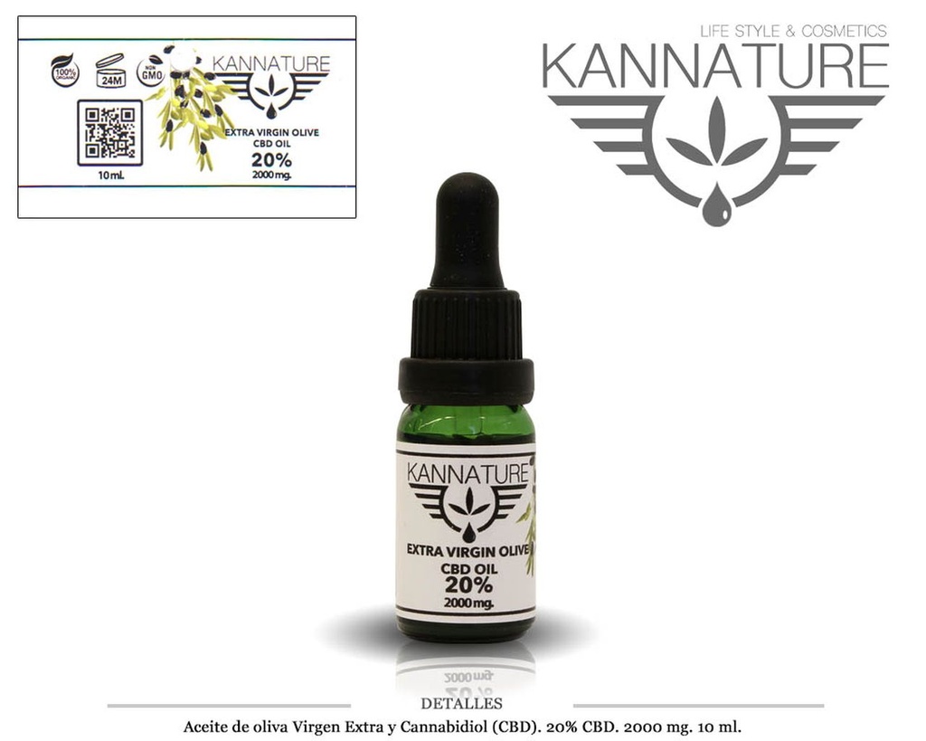 ACEITE KANNATURE OLIVA 20% CBD 10 ML