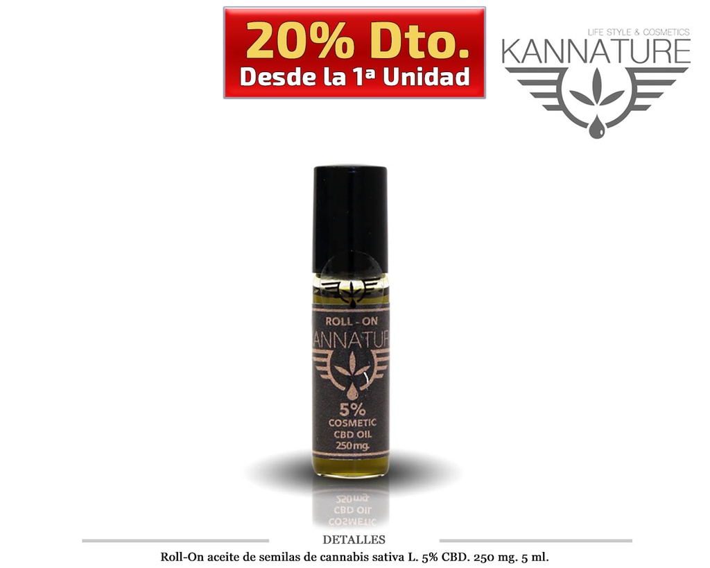 ACEITE ROLL-ON KANNATURE 5% CBD