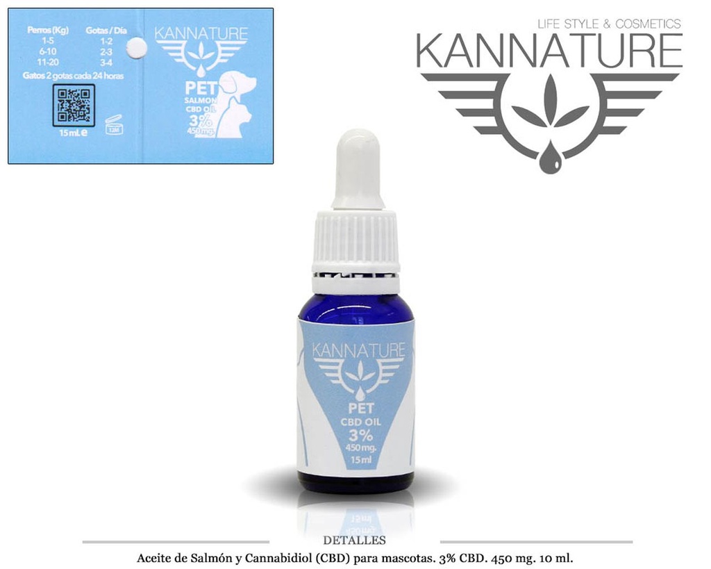 ACEITE MASCOTAS KANNATURE 3% CBD 15 ML