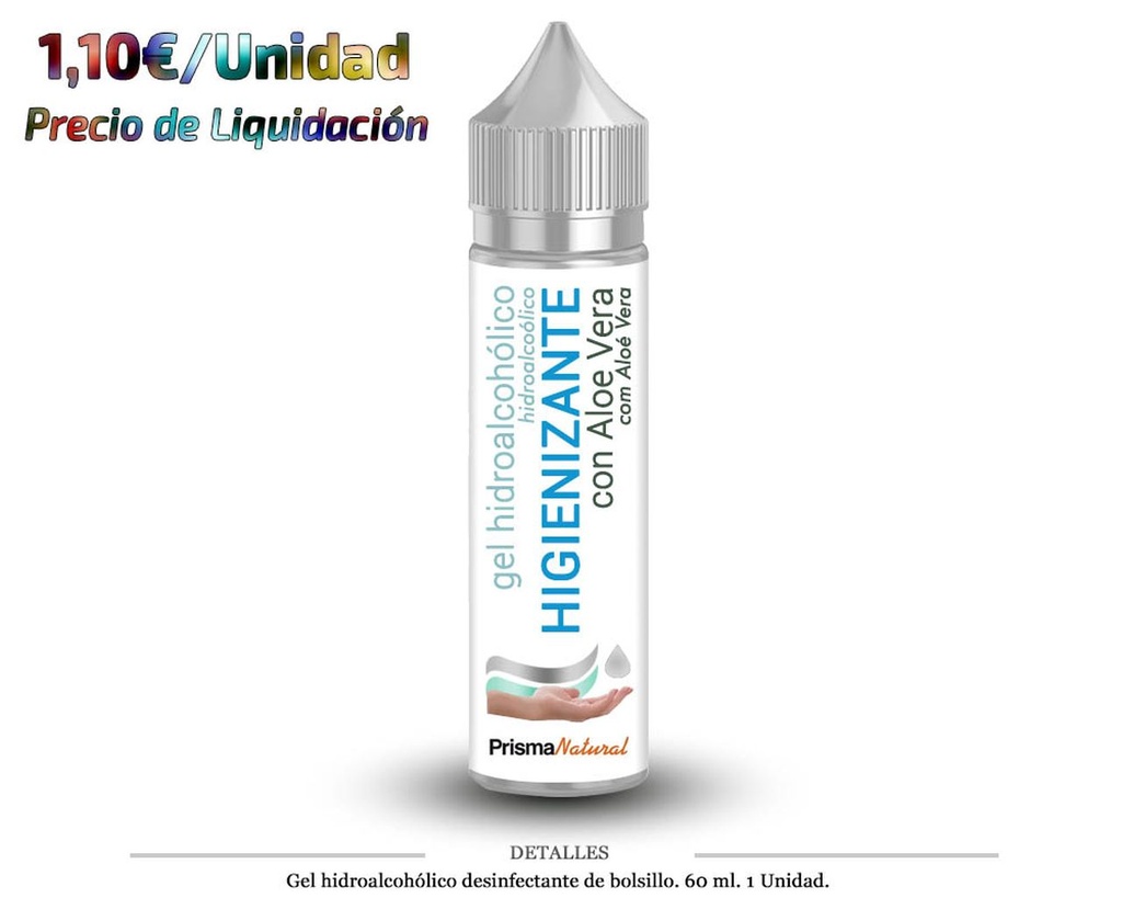 GEL HIDROALCOHOLICO DESINFECTANTE DE MANOS 60ML 