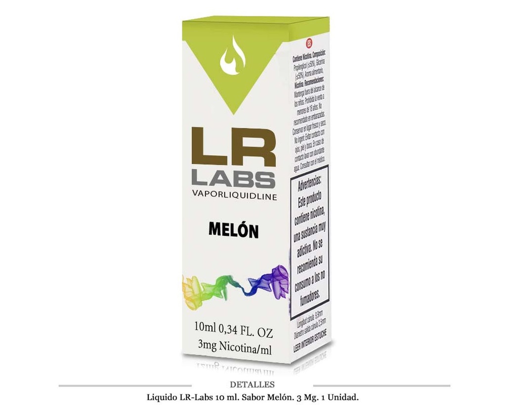 E-LIQUID E-CIG LR-LABS MELON 3MG 1 UD