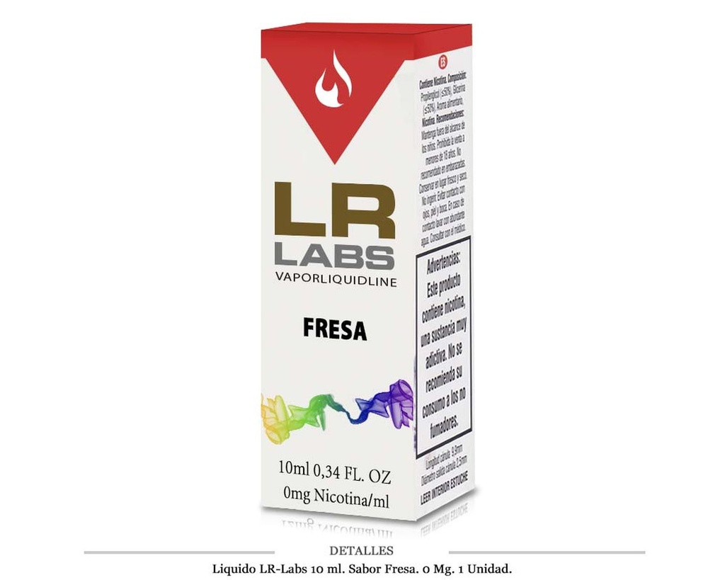 E-LIQUID E-CIG LR-LABS FRESA 0MG 1 UD