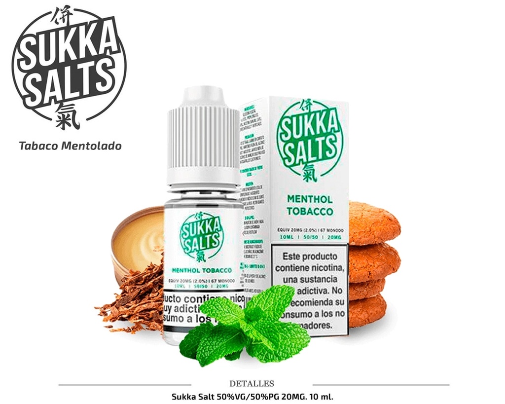 SUKKA SALT TOBACCO MENTHOL 20MG 10ML