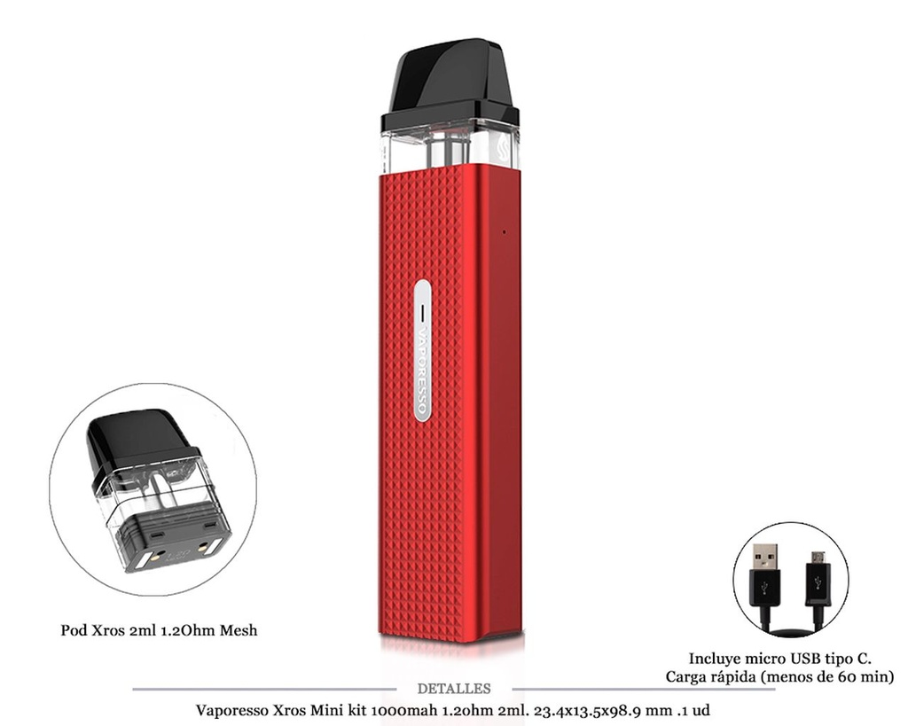 VAPORESSO XROS MINI CHERRY RED KIT 1000 MAH