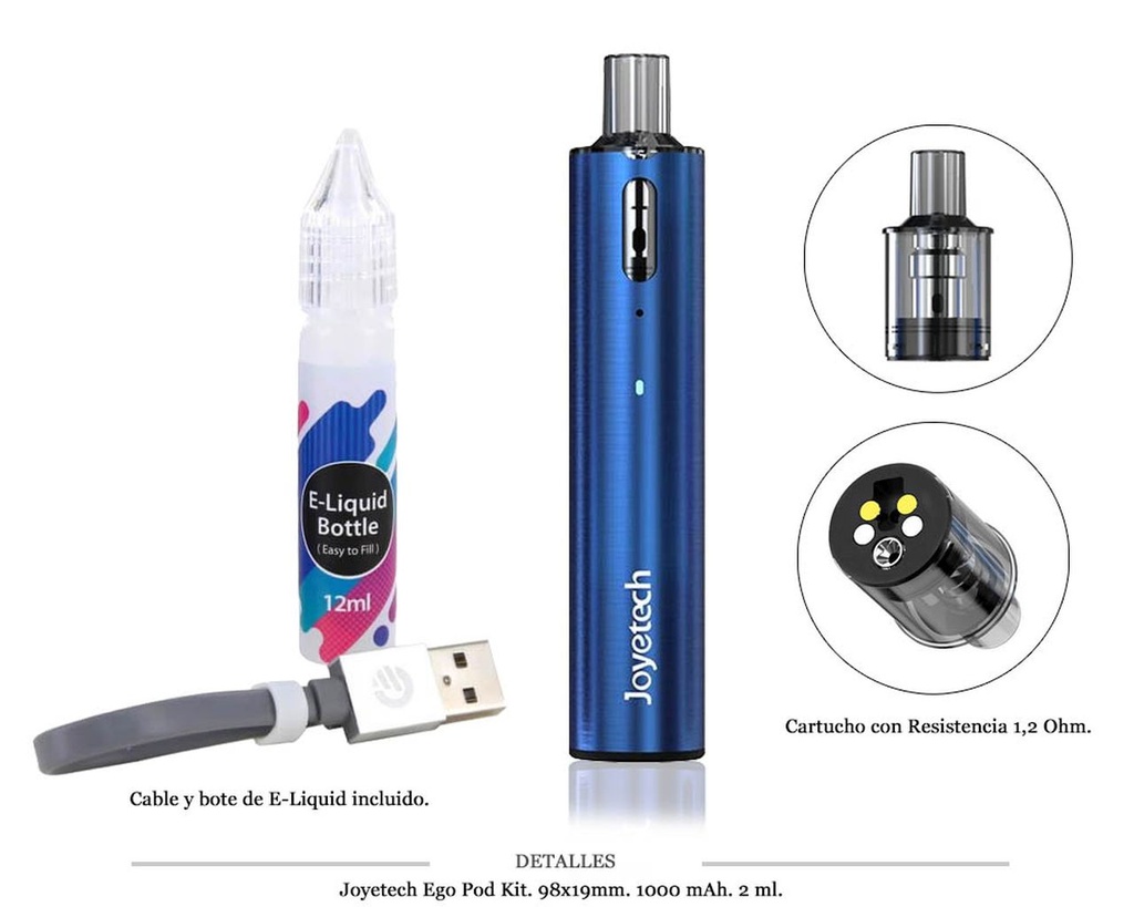 JOYETECH EGO POD KIT BLUE 1000 MAH