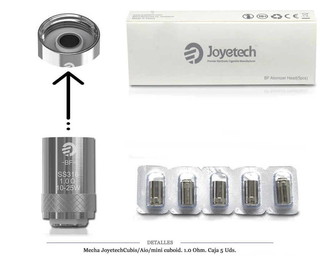 MECHA JOYETECH AIO 1,0 OHM 5 UDS