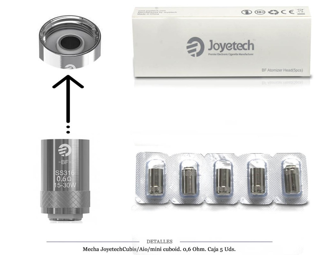 MECHA JOYETECH AIO 0,6 OHM 5 UDS