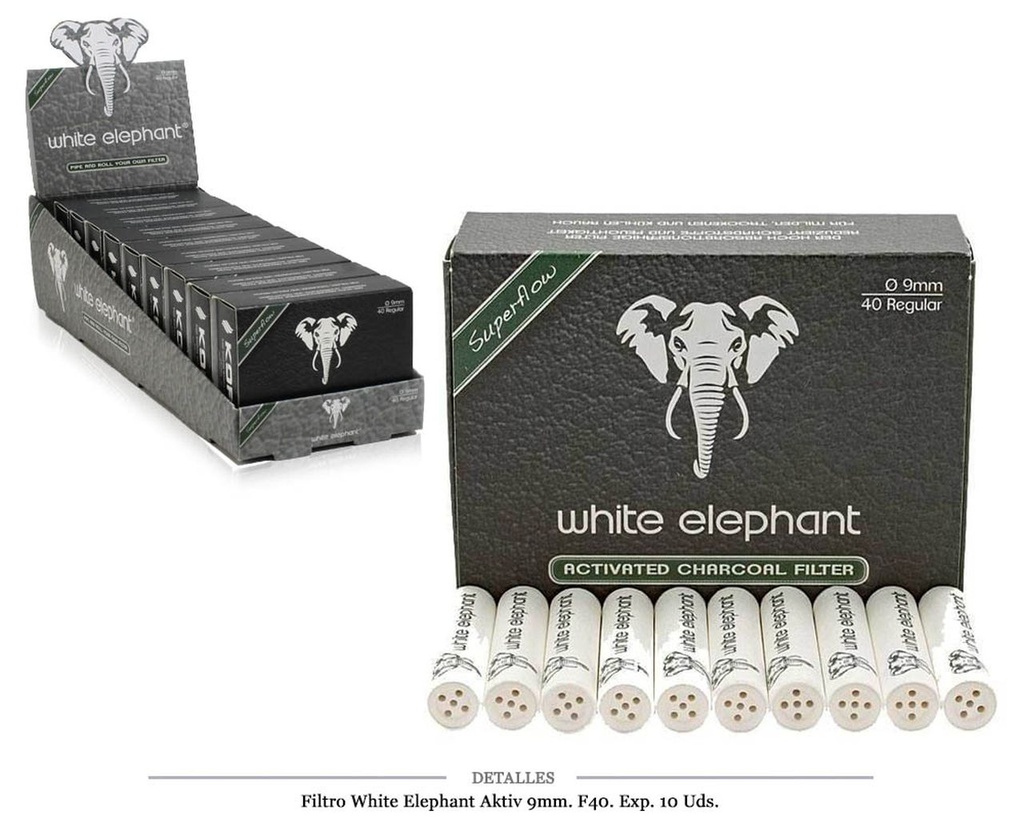 FILTRO WHITE ELEPHANT AKTIV 9 MM F40 10 UDS