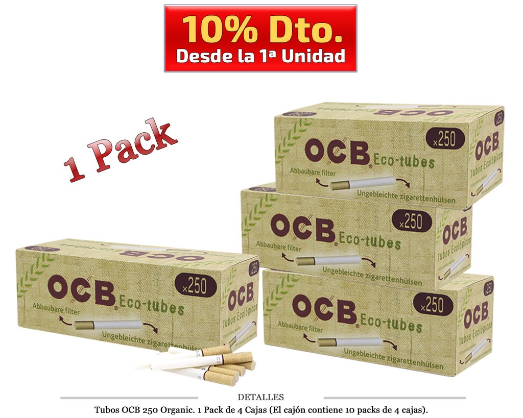TUBOS OCB 250 ORGANIC 4X250 1 PACK