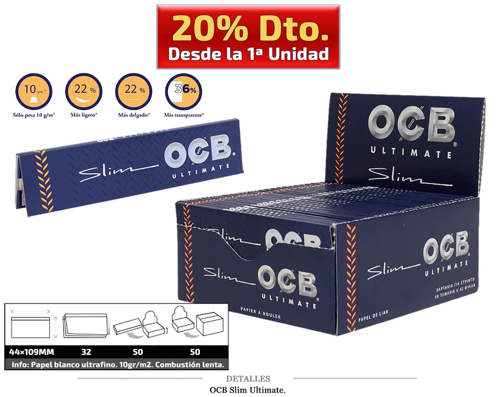 OCB SLIM ULTIMATE 50 UDS