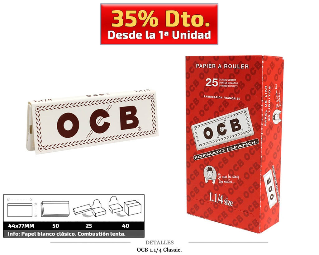 OCB 1.1/4 CLASSIC 25 UDS