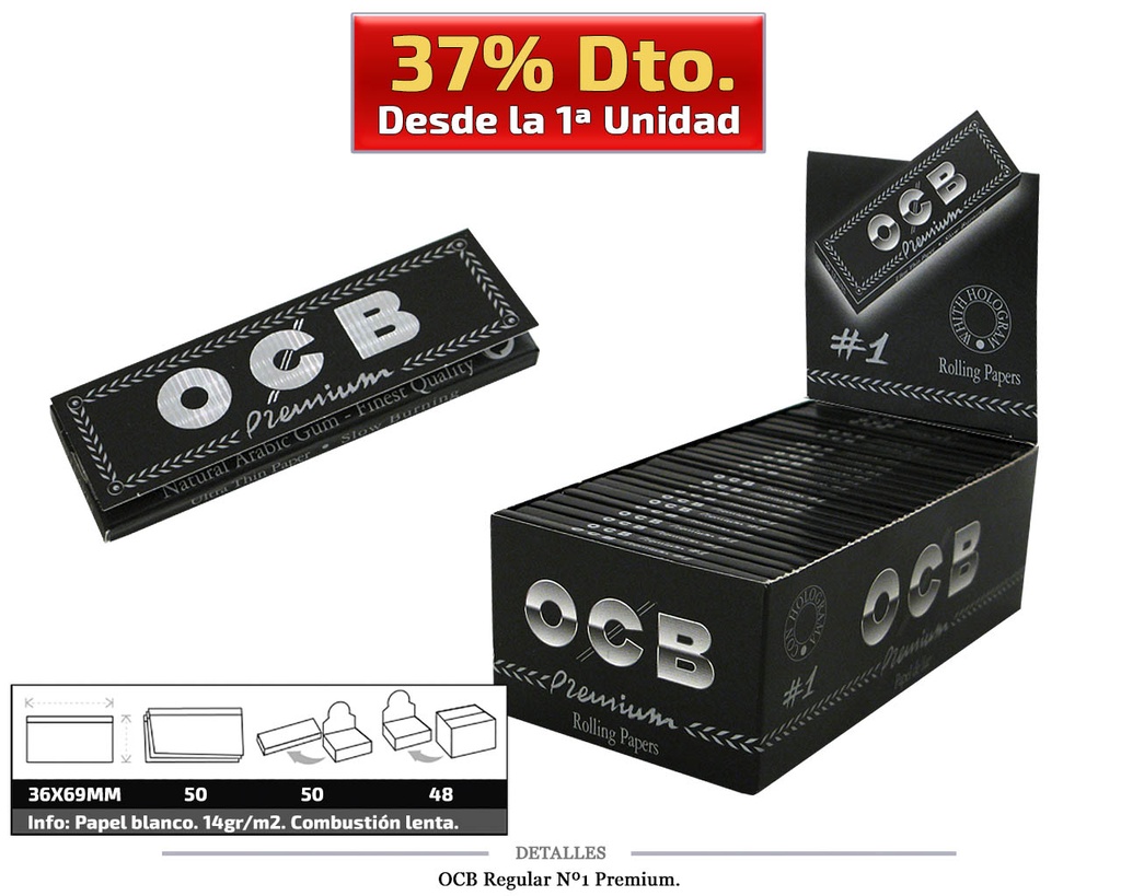 OCB REGULAR Nº1 PREMIUM 50 UDS