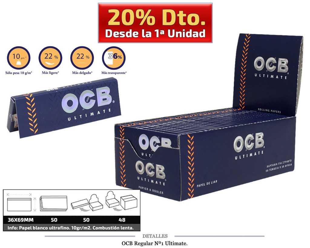 OCB REGULAR Nº1 ULTIMATE 50 UDS