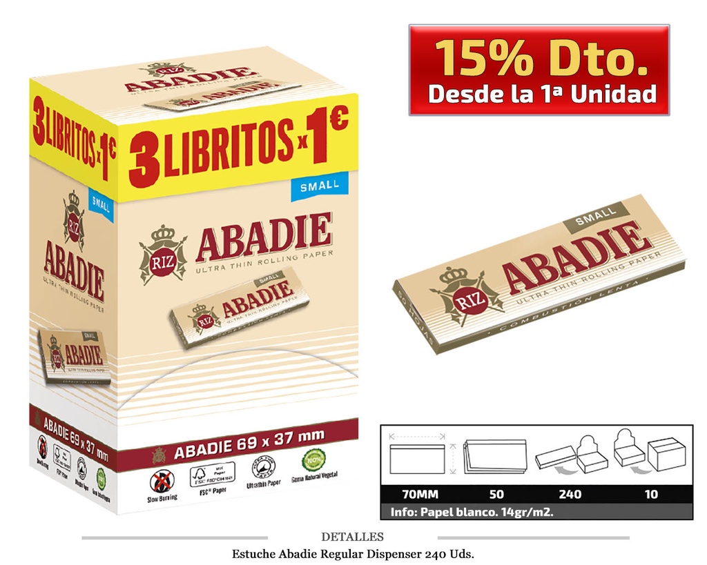 ABADIE DISPENSADOR REGULAR 240 UDS