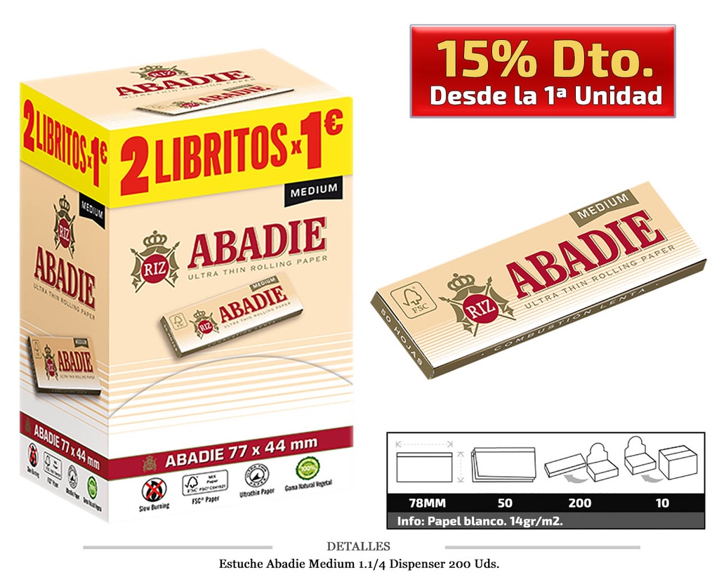 ABADIE DISPENSADOR MEDIUM 1.1/4 200 UDS
