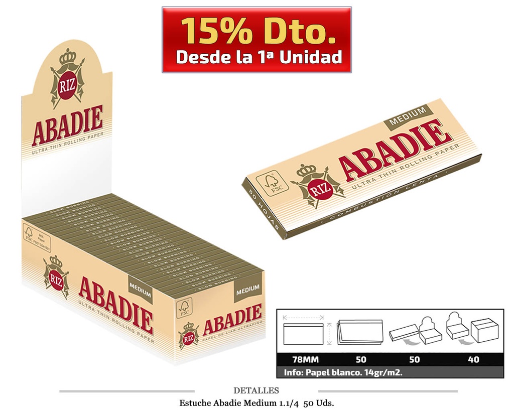ABADIE MEDIUM 1.1/4 50 UDS