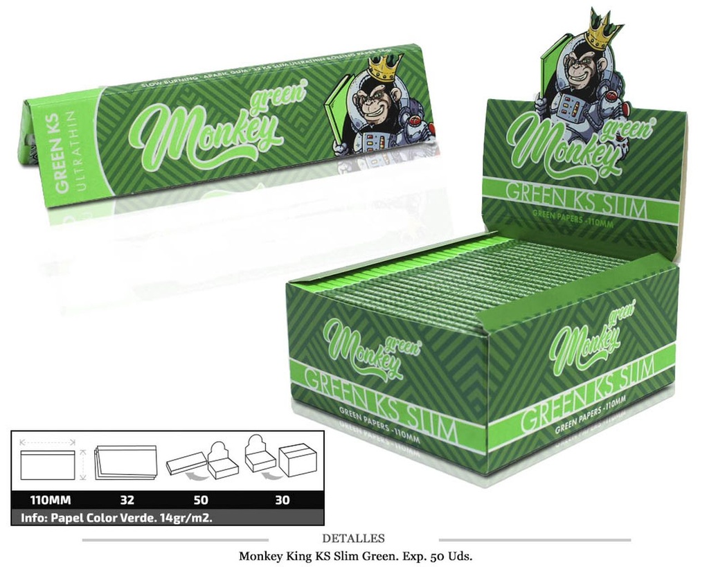 MONKEY KING KS SLIM GREEN 50 UDS