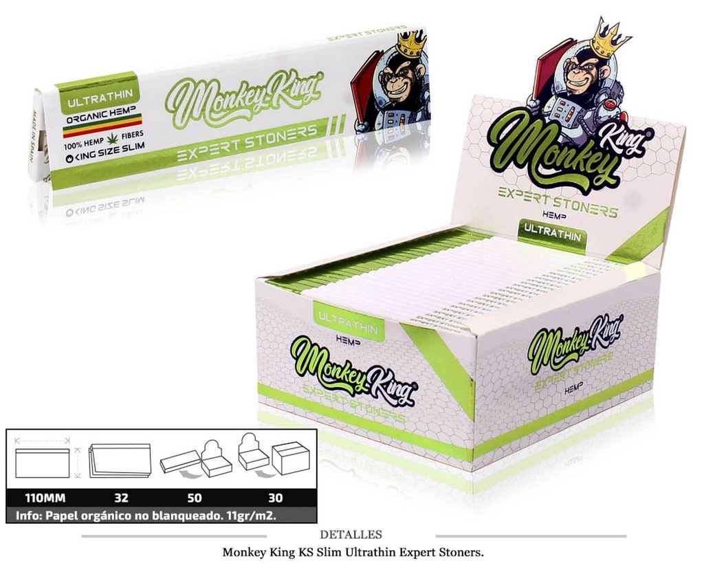 MONKEY KING KS SLIM EXPERT STONERS HEMP 50 UDS