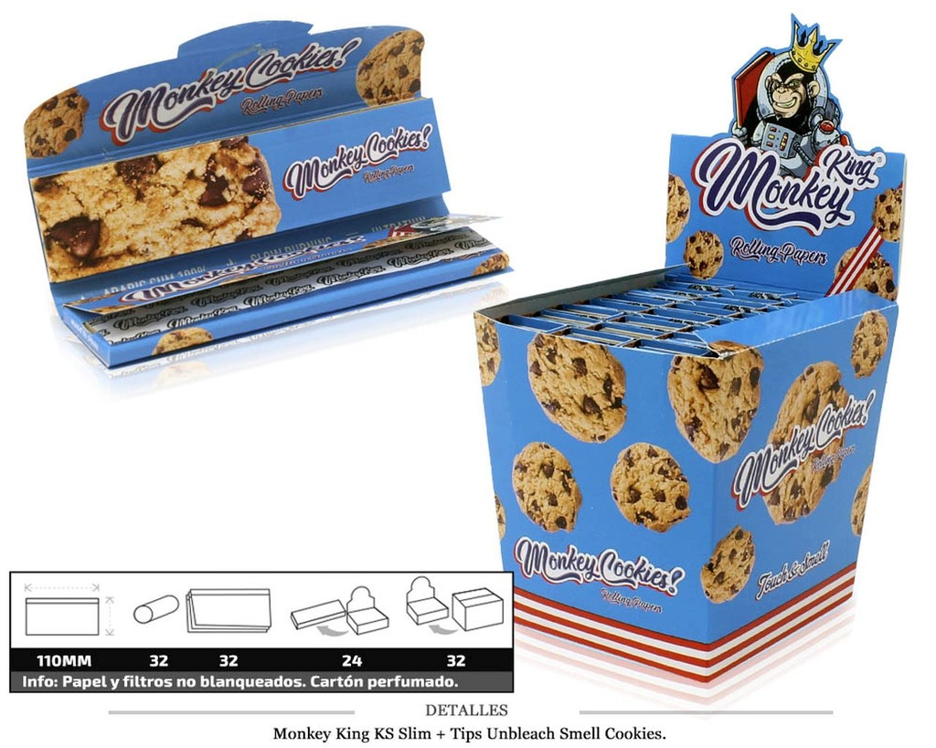 MONKEY KING KS SLIM+TIPS SMELL COOKIES 24 UDS