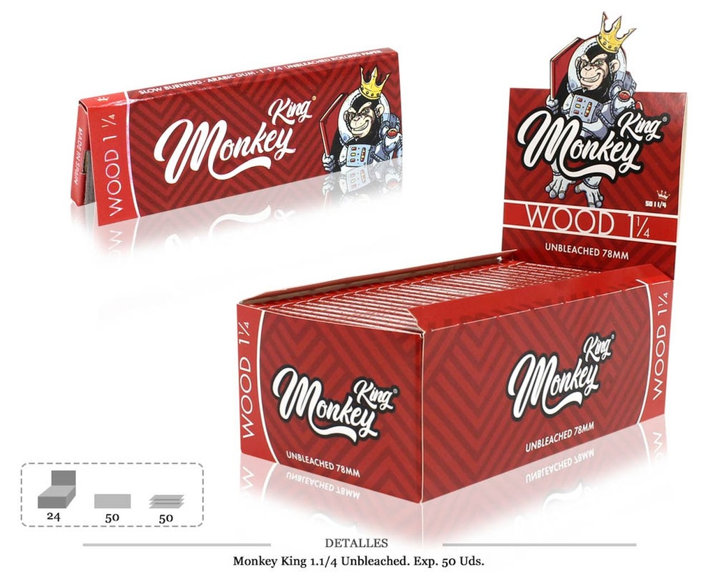 MONKEY KING 1.1/4 UNBLEACH 50 UDS