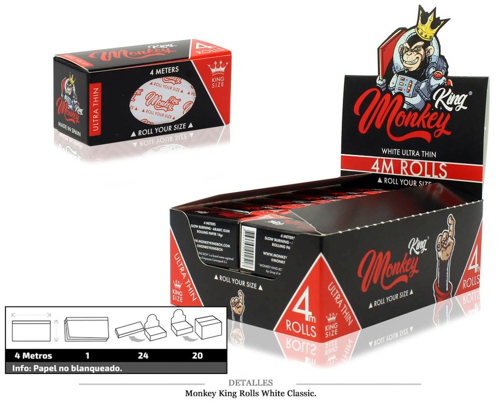 MONKEY KING ROLLS WHITE 4M 24 UDS