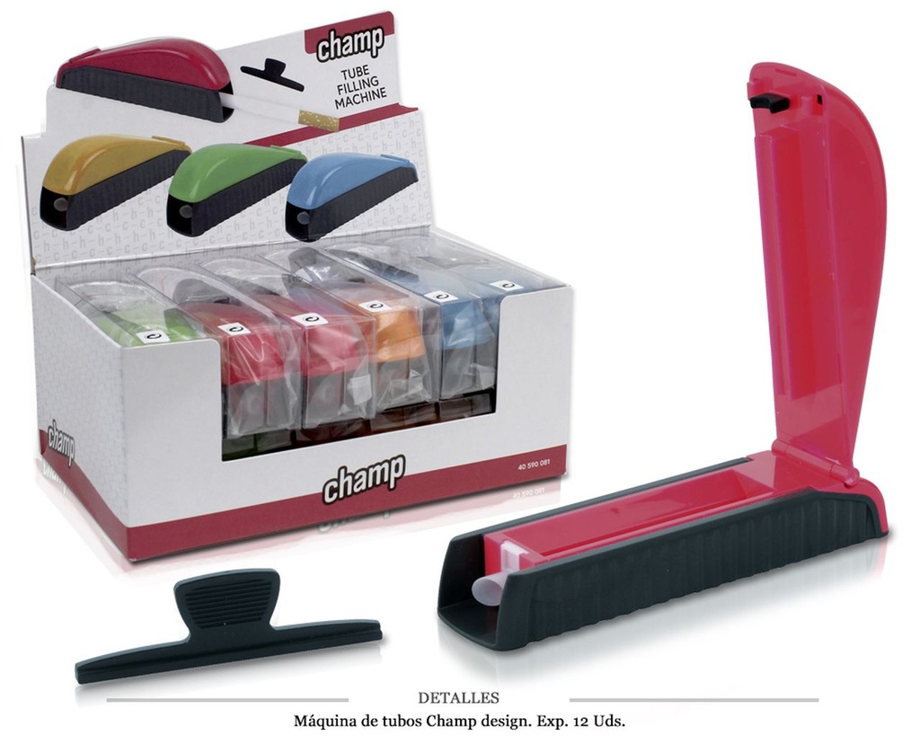 MAQ TUBO CHAMP DESIGN 12 UDS