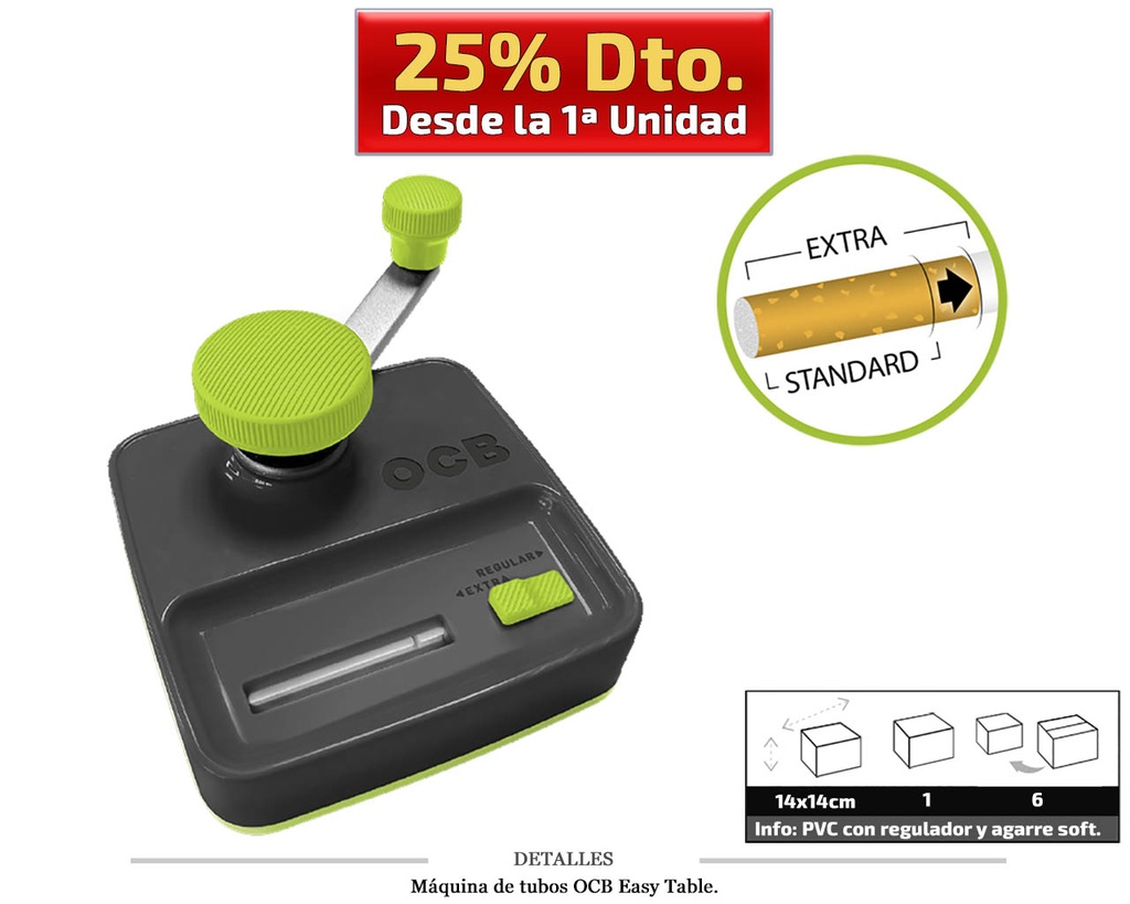 MAQ TUBO OCB SOBREMESA EASY TABLE 14x14CM 1 UD