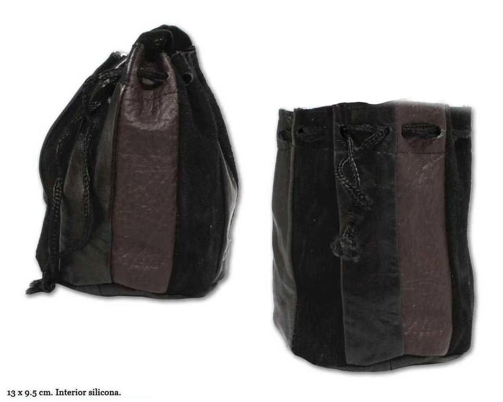 BOLSA TABACO NEGRA/MARRON 13X9,5 CM 1 UD 