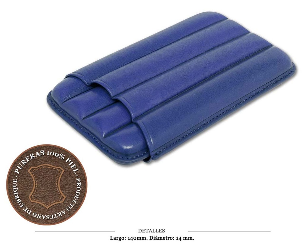 PURERA 4/P VAQUETA AZUL PIEL 140X14MM