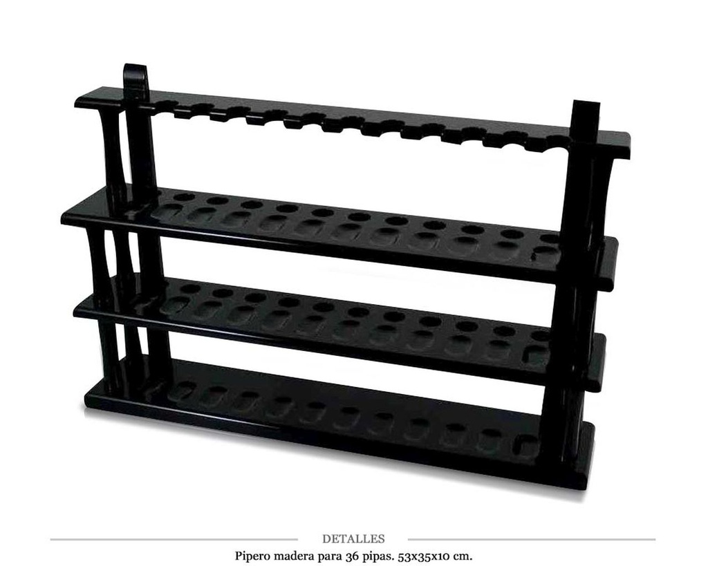 PIPERO MADERA 36 PIPAS 53x10x35 CM