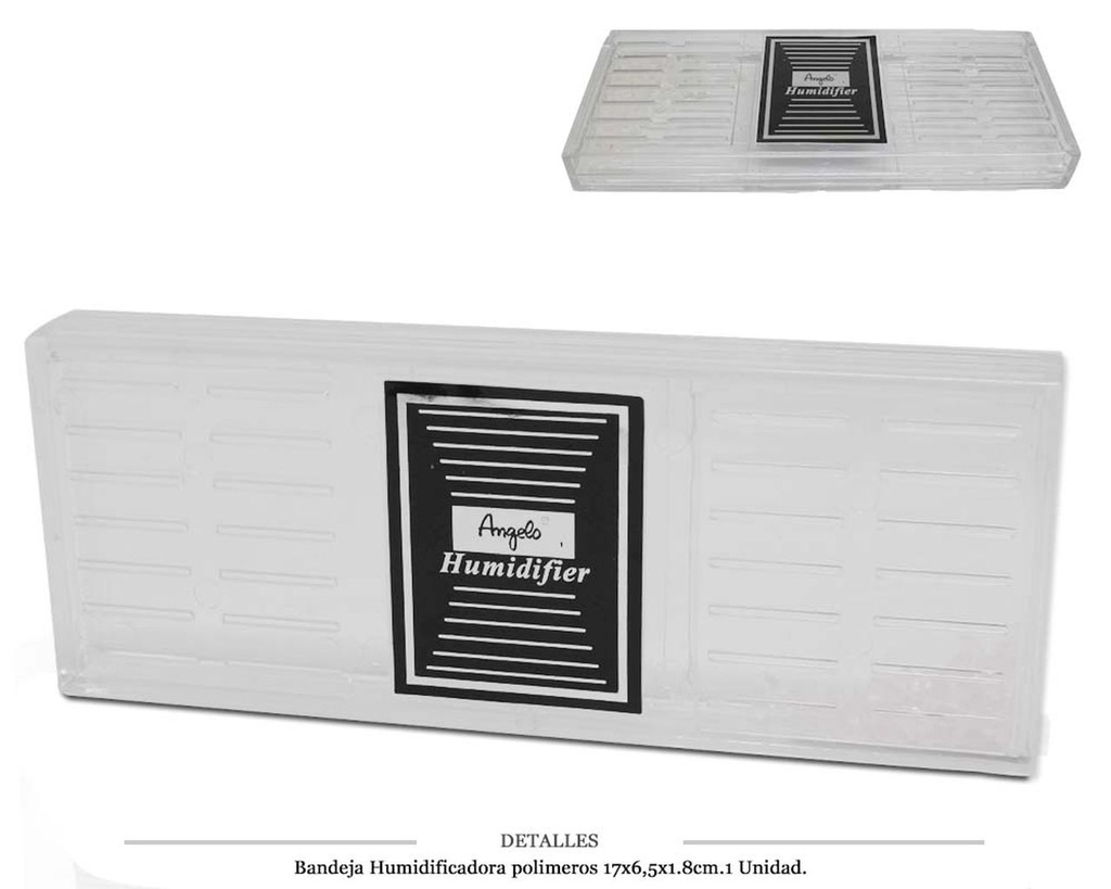 BANDEJA HUMIDIFICADORA ANGELO POLIMEROS 17x6,5x1,8CM